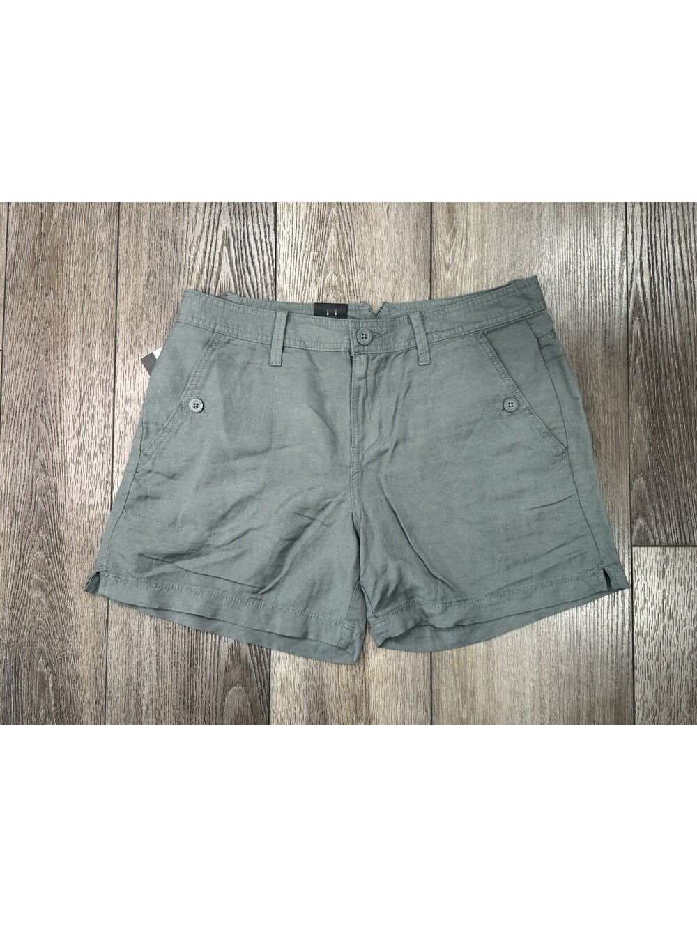 Calvin Klein Linen Blend Classic Shorts sage color Women’s size 6